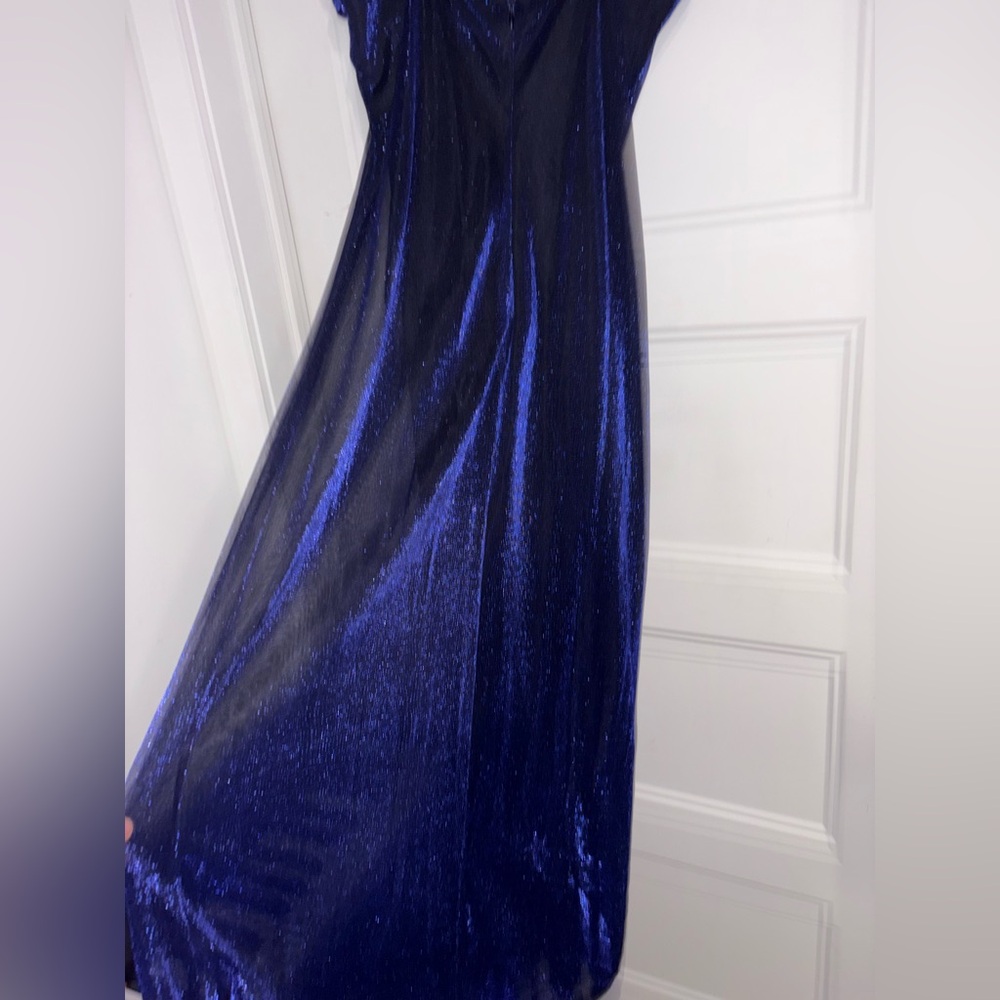 Reitmans Elegant Midnight Blue Maxi Dress Size 11 EUC - Picture 4 of 8